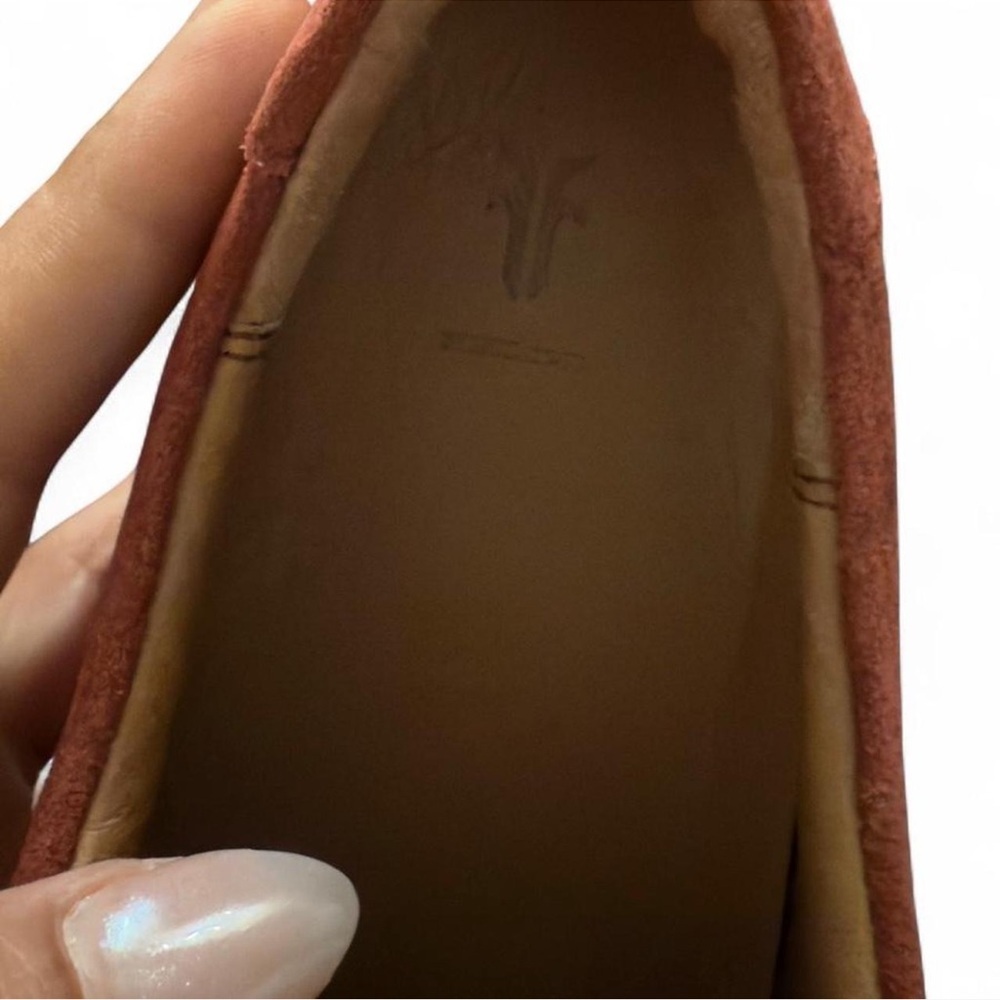 Frye Lena Zip Low Sneakers Red Suede Leather | Size 6M | MSRP $228 - Picture 7 of 8